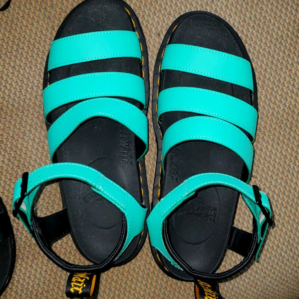 Teal Dr Martens Blaire sandals